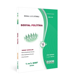 Egem Yayınları Açık Öğret. Anadolu Sosyal Politika Konu Anlatımlı Soru Bankası (Çok Renkli)