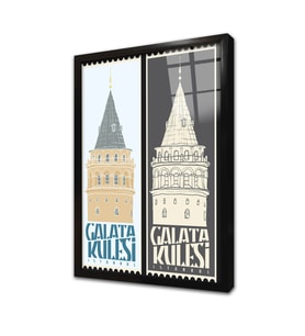 Galata Çerçeveli Cam Tablo