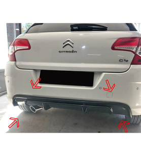 Citroen C4 Difüzör Parlak Siyah Difizör Plastik 2011 2012 2013 2014 2015 2016