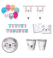 8 Kişilik Miss Cat Kız Doğum Günü Süsleri-