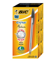 Bic Cristal Medium Siyah Tükenmez Kalem (50 li Kutu)