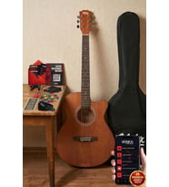 Midex Phx-187 Masif Ağaç Akustik Gitar 4/4 Yetişkin Boy (Çanta Askı Capo)