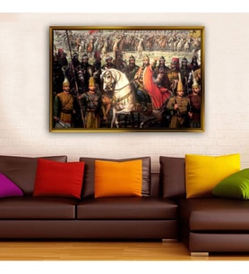 Altın Çerçeveli dekoratif tablo l1787 (Gold)