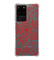 Samsung Galaxy S20 Ultra  Köşe Korumalı Antişok Kapak Nostalji Desen Tasarımlı Şeffaf  Kılıf