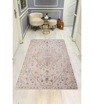Parlak Kadife Kumaş VINTAGE Dijital Baskı Dot Kaymaz Tabanlı Halı H0826