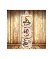 Ti Amo Tasarımlı Üçlü Retro Ahşap Poster Ü555