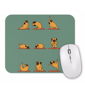 Pug Yoga Köpek Mouse Pad