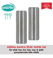 SMARTER AQUA JET YEDEK MOP(YENİ MODEL) 2 ADET TEMİZ & KİRLİ SUYU AYIRMA ÖZELLİĞİ TABLET MOP TEMİZLİK SETİ PASPAS