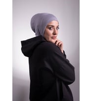 Koyu Gri Pratik Hazır Geçmeli Bone Viskon Kumaş Hijab Spor 2106_23