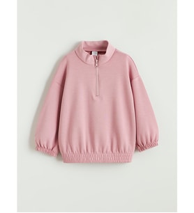 LCW Kids Lila Dik Yaka Kız Çocuk Sweatshirt