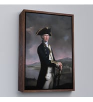 Çerçeveli İngiliz Amiral Horatio Nelson Dekoratif Duvar Tablosu (Siyah)