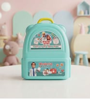 8 Parça Çantalı Doktor Setim – Taşınabilir Çantalı Oyuncak Doktor Seti (Mavi)