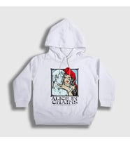 Presmono Unisex Çocuk Beyaz Medusa Alice In Chains Kapüşonlu Sweatshirt 7773tt