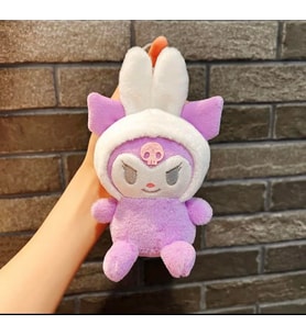 Kuromi  Peluş Taçlı Anahtarlık