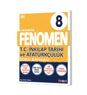 Fenomen Yayıncılık 2024-2025 Müfredat Yeni Nesil 8.Sınıf İNKİLAP TARİHİ VE ATATÜRKÇÜLÜK SORU BANKASI (Çok Renkli)