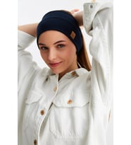 Lacivert Kadın Pamuklu Kaşkorse, Kaymaz, Terletmez, Ultra Hafif, Spor Saç Bandı Bandana Buff