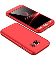 Galaxy S7 Edge Kılıf Zore Ays Full Koruma Kılıf (Kırmızı)