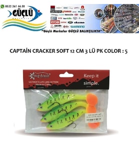 LEVREK TURNA SİLİKONU CAPTAIN CRACKER SOFT 12 CM 3’LÜ PK RENK : 5