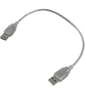 Powermaster PM-8609 Şeffaf 50 Cm Usb Erkek-Erkek Kablo