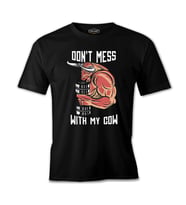 Bodybuilding Cow  Siyah Erkek Tshirt