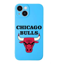 Apple iPhone 14  Lansman Kılıf Chicago Bulls  Tasarımlı Altı Kapalı İçi Kadife Kaplı  Kapak (Şeffaf)