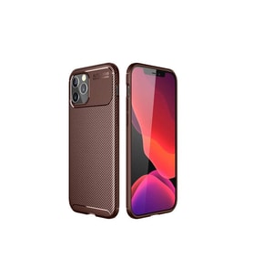 iPhone 12 Pro Max Kılıf Elde Kaymayan Kamera Korumalı Silikon (Kahverengi)