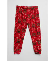 Kız Çocuk Yumuşak Kadife Dokulu Kırmızı Pijama Altı