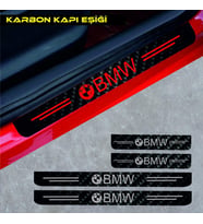 Bmw 535 İçin Uyumlu Aksesuar Oto Kapı Eşiği Sticker Karbon 4 Adet