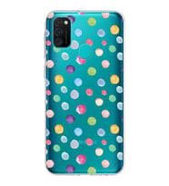 PrintiFy Samsung Galaxy M21 ile Uyumlu 1mm Slim Fit Water Color 6 Baskılı Şeffaf  Kılıf