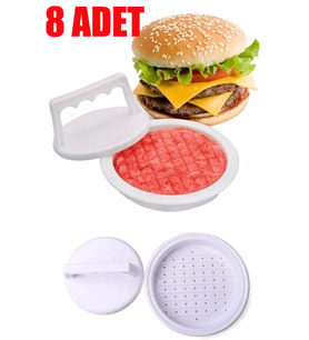 Pazariz Hamburger Press Ve Köfte Kalıbı 8 Adet  Hamburger Yapma Aparat