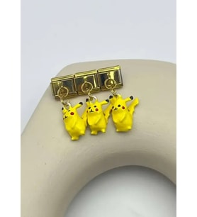Çelik Gold Pikachu Sallantılı Nomi Charm - 25crm42