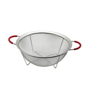 28CM TEL SEPET METAL SÜZGEÇ SİLİKON KILIFLI KULP METAL ÇERÇEVE - AYAK (5343)