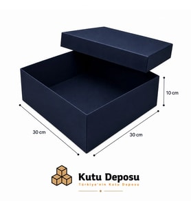 30x30x10 cm Hediye Kutusu-Lacivert