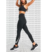 Nike Dri Fit Leggings Big Swoosh Black iki iç Cepli Toparlayıcı Tayt Siyah