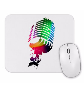 Renkli Mikrofon Müzik Mouse Pad