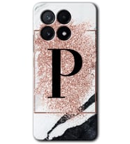 Poco x6 Pro Kılıf HD Desen Baskılı Kılıf - Pembe Mermer Desenli P Harfi