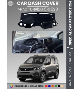 PEUGEOT RİFTER (2018-2025) Torpido Örtüsü Ön Göğüs Koruma Torpido Koruma Tam Uyum Kaymaz Özel Kesim