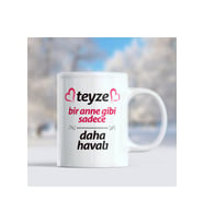 Anneler Gününe Özel Hediye Seramik Beyaz Kupa Bardak  1 Adet