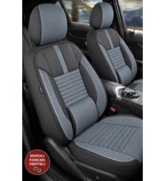 Nissan Townstar Shadow Monza Gri Tay Tüyü Ticari 2+1 Oto Koltuk Kılıfı Tam Set-Kolay Montaj-Terletmez-Ortopedik 2022 - 2026