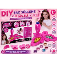 Saç Süsleme ve Güzellik Seti Çocuk Saç Aksesuar Tasarım Oyuncağı Tarak Tokalar ve Süsleme Seti