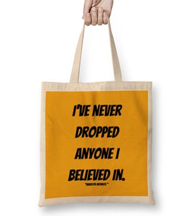 Marilyn Monroe Quotes Art Gift - Vintage Retro Style Bez Çanta Uzun Saplı