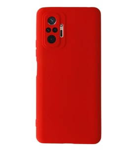 Newface Xiaomi Redmi Note 10 Pro Kılıf Nano içi Kadife Silikon - Kırmızı