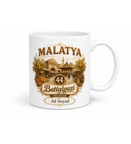 Malatya Plakalı Kayısı Bahçeleri Şire Pazarı Battalgazi Hediyelik Kupa Bardak