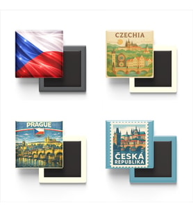 Buzdolap Magnetleri - Çekya Prag - Czechia - 4'lü Set Magneti