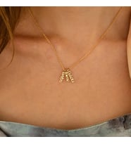 Kişiye Özel 925 Ayar Gümüş Minimalist 3 İsim Kolye (Gold)