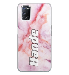 Oppo 7no. Mermer Tasarımlı Şeffaf Telefon Kılıfı