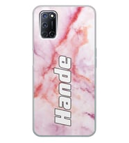 Oppo 7no. Mermer Tasarımlı Şeffaf Telefon Kılıfı