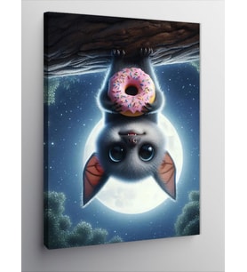 Kanvas Tablo Donut Ve Yarasa