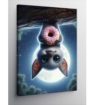 Kanvas Tablo Donut Ve Yarasa