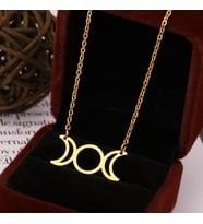 Kişiye Özel 925 Ayar Gümüş Ay ve Güneş Kolye (Gold)